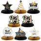 LASKYER Happy 34th Birthday Party Decorations, Glitter Shiny Honeycomb Table Centerpieces 34 Years Old Birthday Party Photoprop 