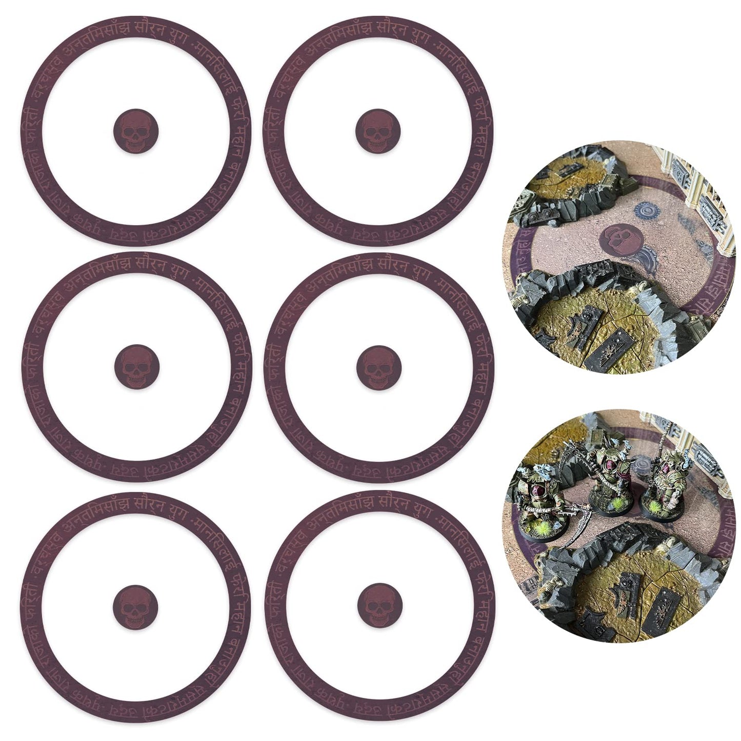 Jucoci Objective Point Markers 6Pcs Set Objective Marker Compatible With Wh40K Wargame (Miniature Not Included), Red