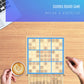 Kailimeng Wooden Sudoku Board Game With Drawer - 81 Grids Number Place Wood Puzzle For Kids And Adults (Blue Line)