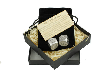 1 Year Anniversary Metal Date Night Dice - Create a Unique 1st Anniversary Date Night