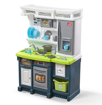Step2 LifeStyle Custom Kitchen Set for Kids, Indoor/Outdoor Play Kitchen Set, Toddlers 2+ Years Old, 20 Piece Kitchen Toy Set, E