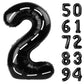 Race Car 2 Balloon, Two Fast Number Balloons 40 Inch, 2Nd Black Balloon Number Birthday Decorations, Second Two Birthday Party S