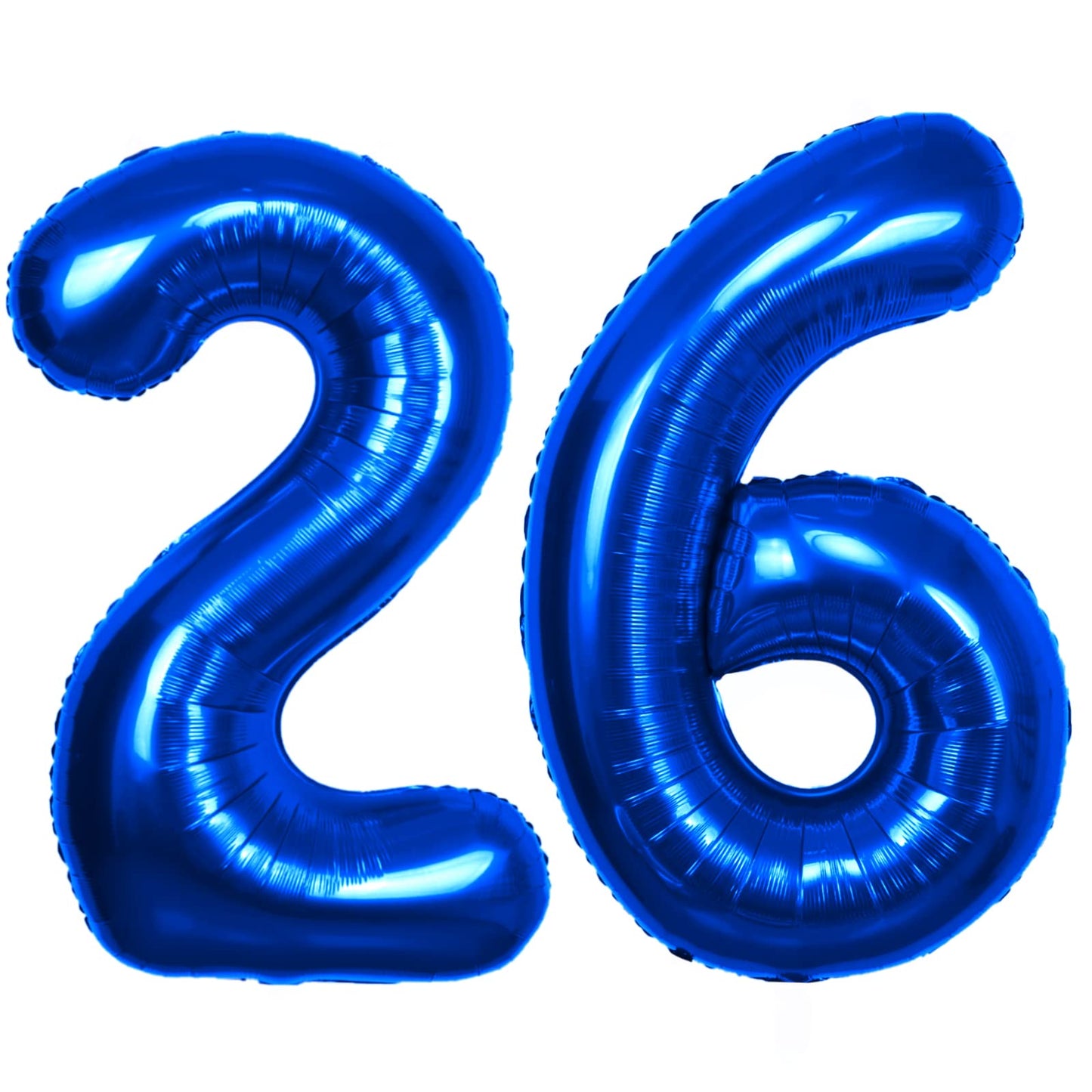 40 Inch Number 26 Balloon Blue Jumbo Giant Big Large Number 26 Foil Mylar Blue Balloons 62Th Birthday Party Anniversary Decorati