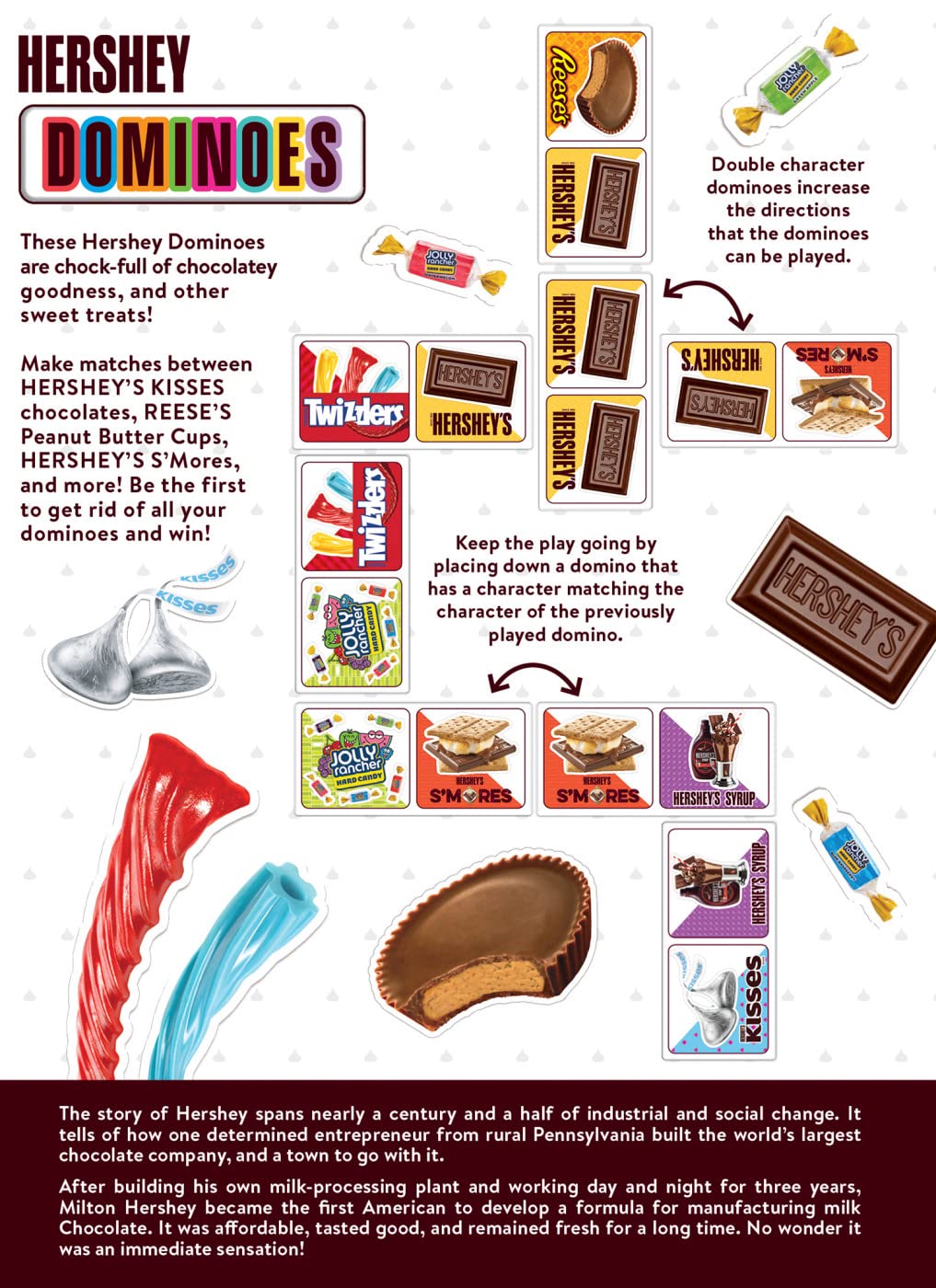 MasterPieces Kids Games - Hershey's Picture Dominoes - Game for Kids and Family