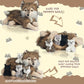 XYHQYB 5 Pcs Wolf Stuffed Animal Plush Toy Set - 16 Mommy Wolf with 4 Baby Wolves, Cute Gift for Kids, Easter and Birthday Decoration