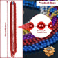 SHAOQINLIN 24 Pcs 33 Inch 7 mm Metallic Red Bead Necklace, Mardi Gras Party Beaded Necklace 4th of July Round Beads Necklace Bul
