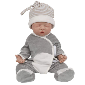 Vollence 12 Inch Platinum Silicone Baby Dolls Full Body Silicone Dolls Adorable Silicone Baby Doll For Child Birthday Gift - Boy