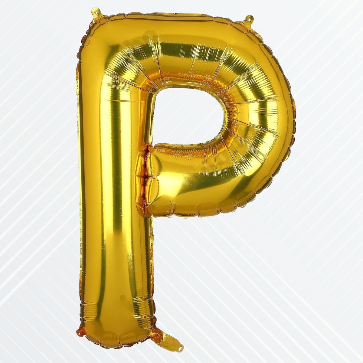 Flyloons Gold Alphabet Letter Foil Balloons for Name P Birthday Decoration Items, Anniversary, Baby Shower, Bachelorette, Weddin