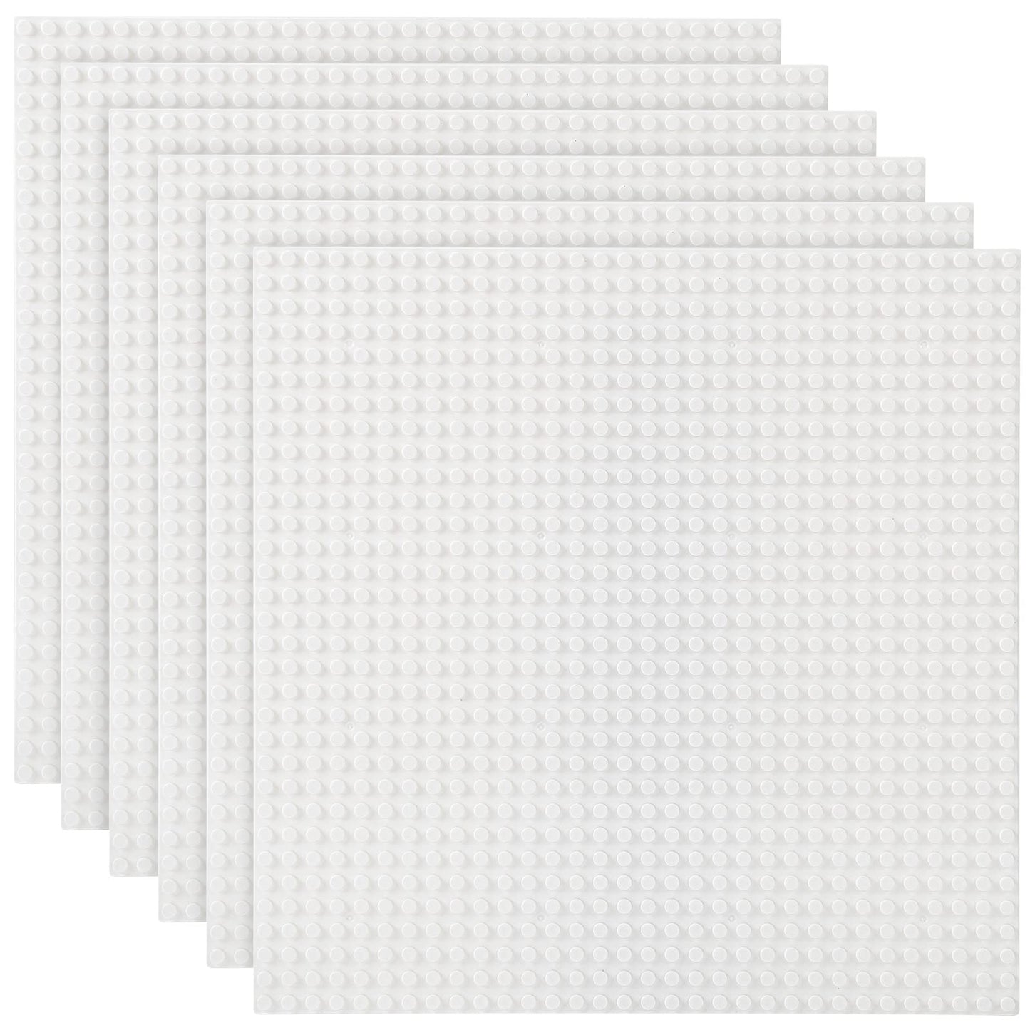 Lekebaby Classic Baseplates Building Base For Building Bricks 100% Compatible With Major Brands-Baseplate 10'' X 10'', Pack Of 6
