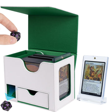Afiing Card Storage Box For Trading Cards,120+ Mtg Deck Box, Storage Box With Tray Box, Fits For Magic Game Cards