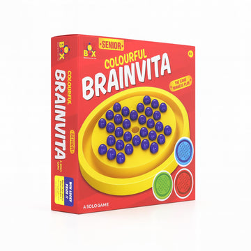 Toysbox Colourful Brainvita Senior Mind Challenging Board Game With 32 Marbles | Marble Solitaire | Suitable For Ages 5 Years An