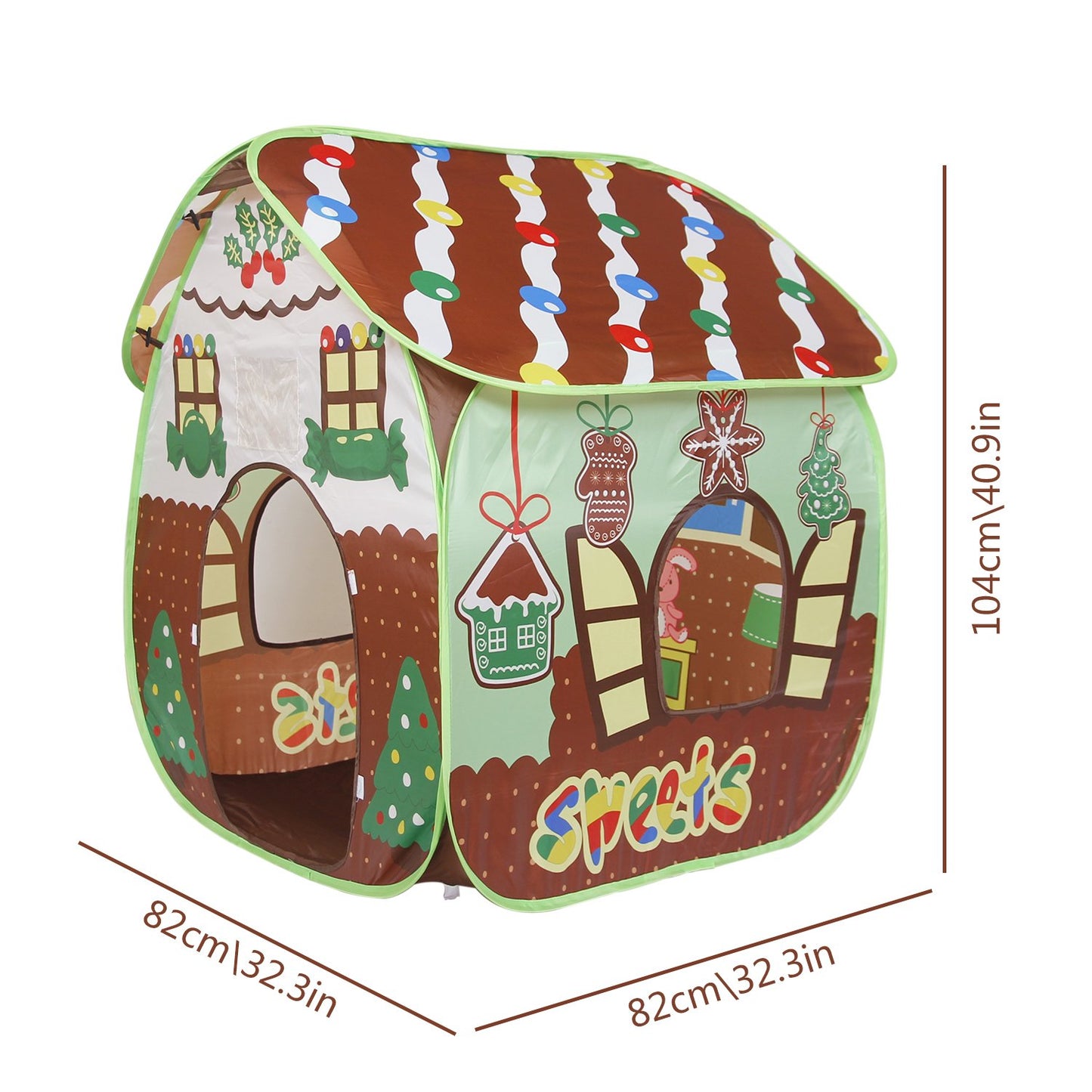 Homfu Play Tent For Kids For Indoor Outdoor Playhouse Boys Girls Child Gingerbread House