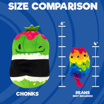 Cats Vs Pickles - Pickle Maki - Chonk - 6'' Bean Filled Plushies! Great Easter Basket Stuffers, Fidget Toys For Boys And Girls,