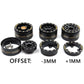 HOBBYSOUL Adjustable Offset Brass 1.0 Beadlock Wheels Rims 44g/Rim for RC 1/18 TRX4M Axial SCX24 90081 & Other 1/24 Micro Crawle