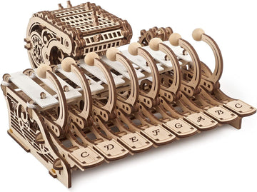 Ugears Wooden 3D Puzzles For Adults - Mechanical Celesta Music Puzzle Wooden Puzzles For Adults - Crafts For Adults Model Kit Music Lover Gifts - Diy Kits For Adults Piano Puzzles For Adults - 573 Pcs