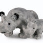 Ice King Bear Mom And Baby Stuffed Animals Set Zoo Wild Animals (Rhino)