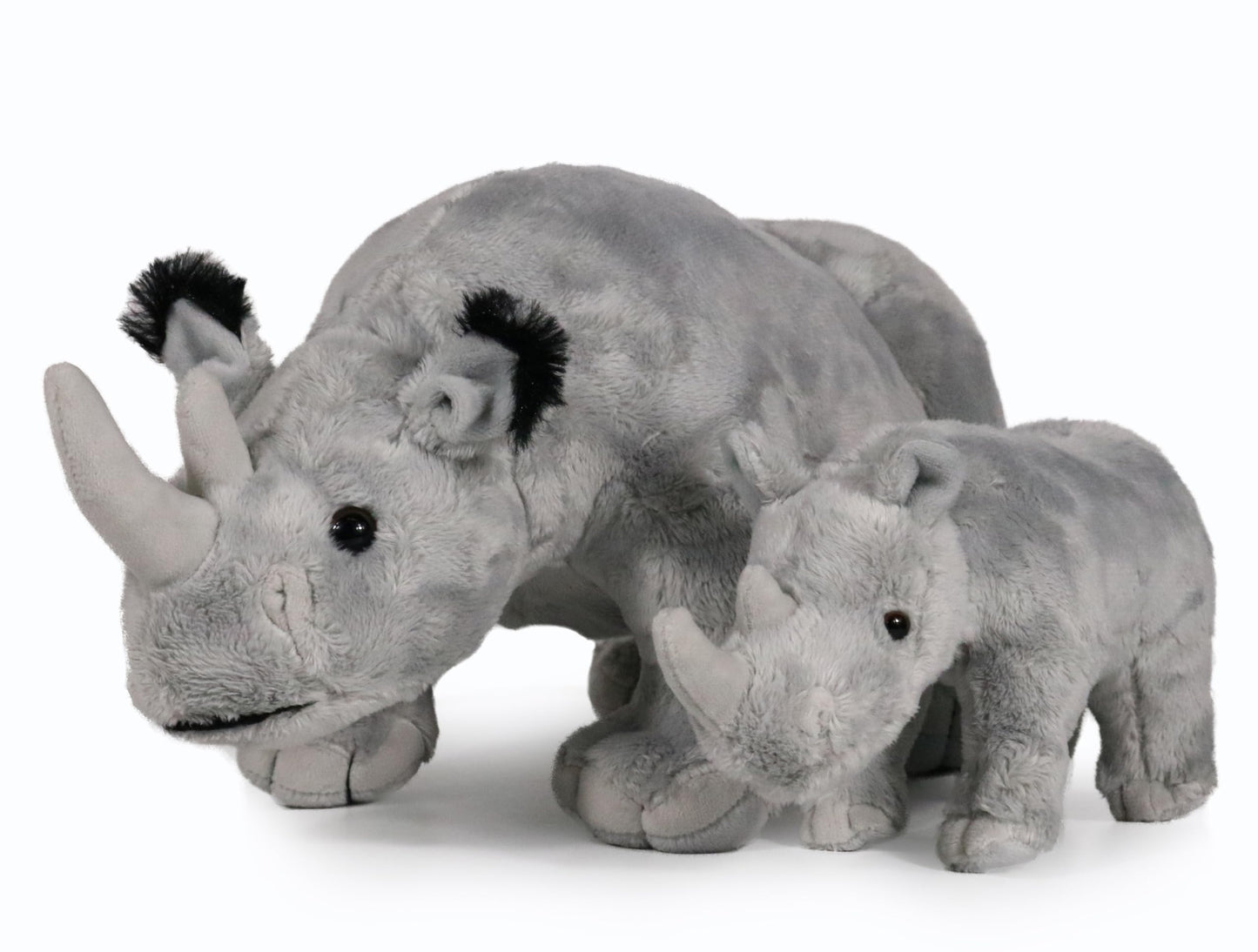 Ice King Bear Mom And Baby Stuffed Animals Set Zoo Wild Animals (Rhino)