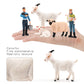 LC JoyCre 5 PCS Farm Animals Goats Figures Realistic Sheep Figurines Farm Animal Toys Farmer Lamb Model Set Farm Animals for Tod