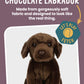Living Nature Chocolate Labrador Stuffed Animal | Fluffy Dog Animal | Soft Toy Gift For Kids | 8 Inches
