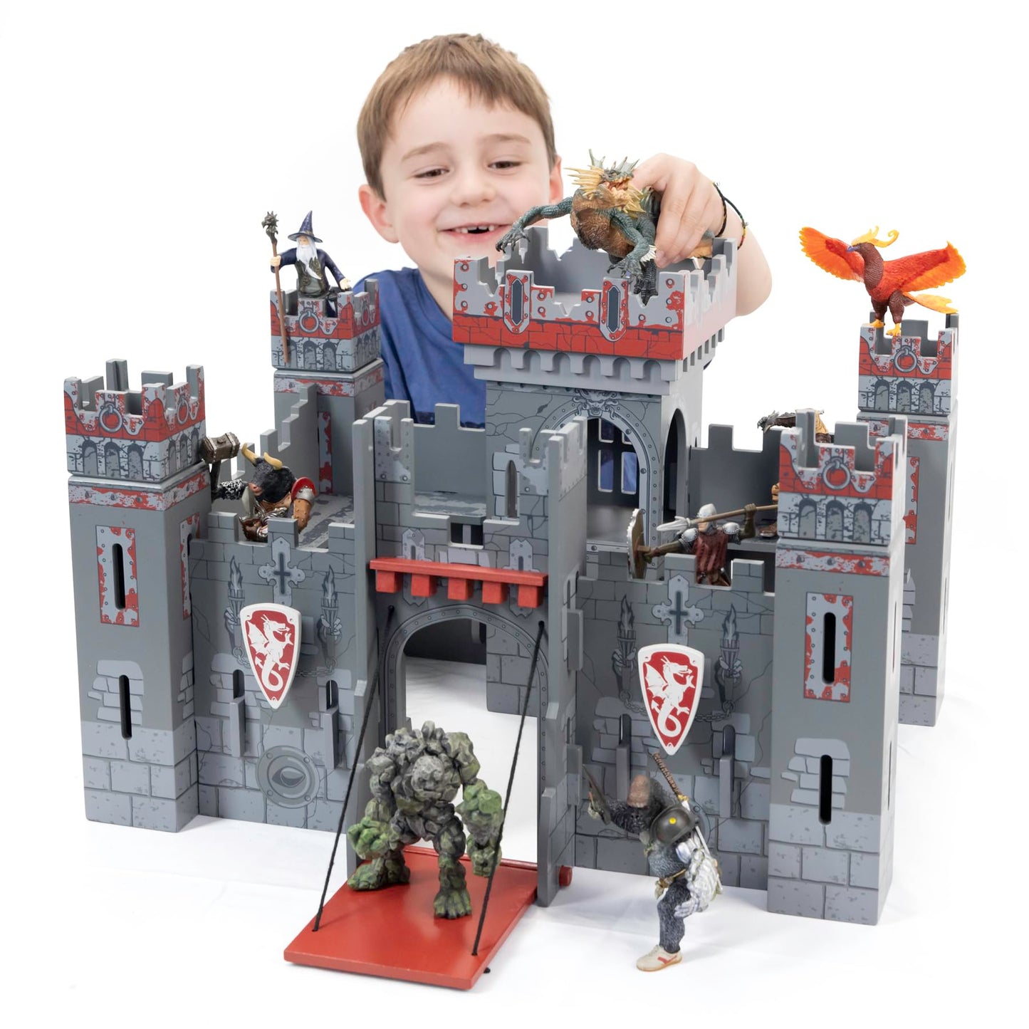 Papo - Medieval & Fantasy - Fantasy Castle - 60053 - Wooden Playset For Figurines - Collectible - For Children - Suitable For Bo