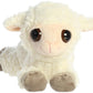 Aurora® Dreamy Eyes™ Lea Lamb Stuffed Animal, 10" White, Polyester, Model 21074 - Captivating Gaze, Aesthetic Appeal