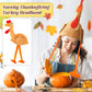 Hanaive 10 Pieces Thanksgiving Turkey Hats Bulk Turkey Hats for Dress-up Party Plush Trot Hat Party Supplies(Creative Style)