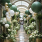 MEBAY Balloon Garland Arch Kit - 146Pcs Latex Balloons in Sage Green, White & Gold for Birthday, Baby Shower, Wedding Decorations