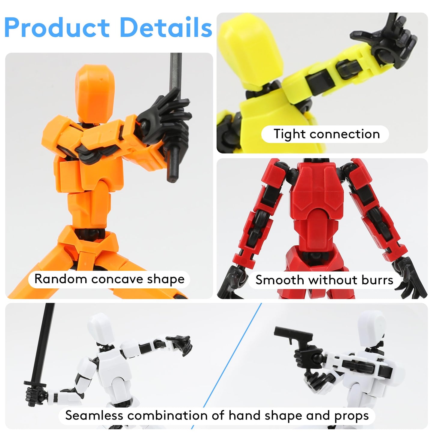 Fugacus Titan 13 Action Figure, Dummy 13 Action Figure Lucky 13 Action Figure T13 Action Figure 3D Multi-Jointed Movable, T13 Ac