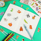 Julbear 300 Pieces Animals Foam Stickers Bulk Self-Adhesive Cartoon Forest Animals Reward Stickers For Arts Crafts Animals Fores