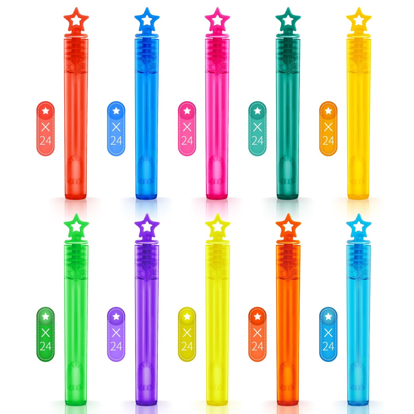 Springflower 240 Pieces Mini Bubble Wands, Party Favors Assortment Toys For Kids,Themed Birthday, Halloween, Goodie Bags, Carnival Prizes, Wedding, Bubble Maker Outdoor Gifts For Girls & Boys