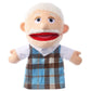 1 Pcs Family Hand Puppets 12 Inch Grandparents, Mom & Dad, Brother & Sister Plush Hand Puppet Toys Role-Play Toy Puppets For Kids Storytelling Imaginative Pretend Play Teaching Preschool(Grandfather)