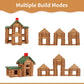 Wondertoys 328 Pcs Wooden Logs Set Ages 3+, Classic Building Log Toys For Kids, Creative Construction Engineering Educational Gi