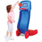 Grow'N Up 2-In-1 Basketball To Slide (2035) With Junior Sized Basketball - Easy To Convert From A Sturdy Slide To Playing A Game Of Hoop (30' High) - Fun Indoor & Outdoor Gift For Toddler