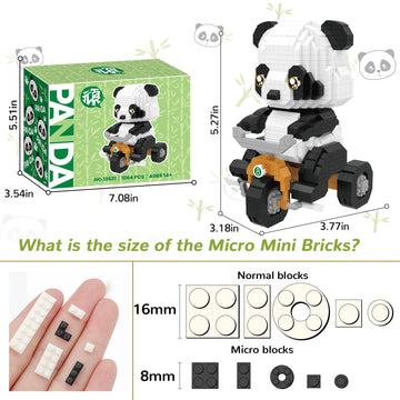 Panda Micro Mini Building Toy Bricks For Adults, 1064 Pcs Mini Building Blocks Animals Sets For Goodie Bags, Party Favors For Boys Girls 12+ 14+, Christmas Birthday Gift For Kids, Carnival Prizes
