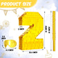 Sratte Piata Birthday Party Decorations Gold Foil Piata with Stick Blindfold Confetti for Boy Girl Birthday Anniversary Celebrat