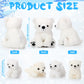 Leitee 5 Pcs Polar Bear Plush Set Large Mommy Polar Bear Stuffed Animal With 4 Cuddly Baby Plushies In Belly For Boys Girls Birthday Winter Holiday Decor Gifts(Sitting)