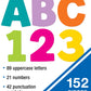 Carson Dellosa 152-Piece 3 Colorful Bulletin Board Letters for Classroom, Alphabet Letters, Numbers, Punctuation & Symbols, Cuto