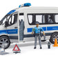 Bruder MB Sprinter Police Emergency Vehicle with Light & Sound Module, White, Model 02683, Einheitsgröße, Plastic