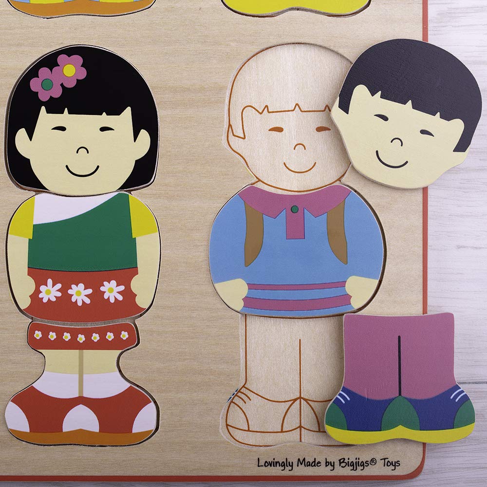 Bigjigs Toys Little Friends Wooden Jigsaw Puzzle - 24 Piece Wooden Puzzle, Diversity Toys For Early Years, Montessori Toys For 3 Year Olds, Toddlers Toys And Games