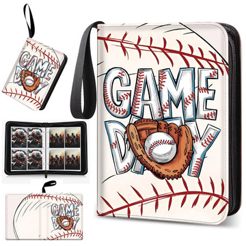 Baseball Card Binder  Trading Card Holder Protectors  4 Pocket Fits 400 Cards with 50 Removable Sleevesves Card Storage Album Folder Case Collector