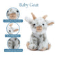 The Petting Zoo Goat Plush Toy - 6" Multi Color Stuffed Animal for Kids, Model 421021