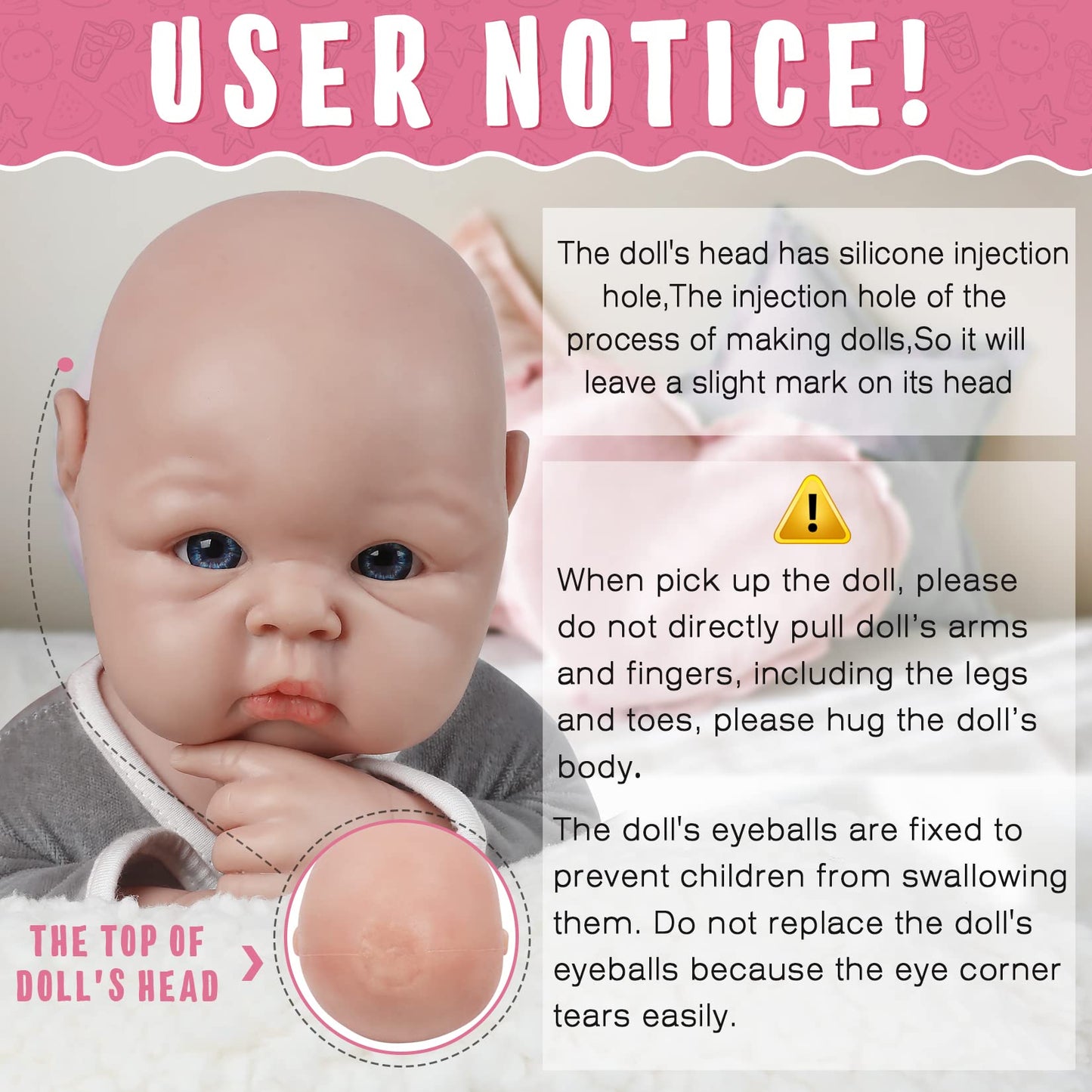 Vollence 19 Inch Realistic Full Body Silicone Baby Doll That Look Real Boy,Not Vinyl Material Dolls,Lifelike Baby Dolls,Reborn Baby Doll, Real Baby Doll - Boy