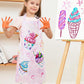 Wernnsai Toddler Girls Aprons - Cupcake Kids Aprons For Girls Toddler Paint Art Smock Waterproof Cooking Baking Painting Gardening Artist Chef Apron For Kids Age 2-5 Years