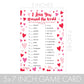 DISTINCTIVS Valentine’s Day Game - 25 Player Cards, Educational Language Matching, Red & Pink, Model GAM-HOL-V06-b
