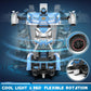 Senfhome Remote Control Car - Transforming Toy Car Robot, One-Button Deformation with Flashing Lights 2.4GHz 1:18 Scale Transfor