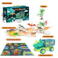 Hongid Dinosaur Truck Toys For Kids 3-5, Triceratops Car Toy With 15 Dino Figures,Large Activity Play Mat, Dinosaur Eggs, Dinosaur Play Set For Boys And Girls,Christmas Xmax,Stocking Stuffers