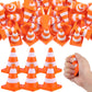 Libima 24 Pcs 2.36'' Traffic Cone Stress Balls Bulk Construction Party Favor Construction Cone Toy Squeeze Cones Funny Stress Relief Toy Gift for Kids Teens mature-themed Improving Strength Release Pressure