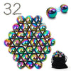 32 Pcs Magnetic Balls Fidget Toy mature-themed Fidget Toys  Science Kit for Anxiety Relief Office Desktop Decoration  Anti Anxiety  Executive Desk Toys  Building Crafts for Teens Party Favors Gift(Colorful)