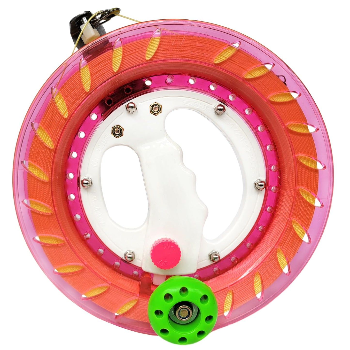 Kaiciuss Kite Reel Winder With Line, Kite String Reel For Kids & Adults, Easy To Use Kite String And Spool, It Comes With Durable Kite Thread And Connector (Pink)
