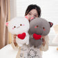 Alwoligag Cute Cat Plush Toy, Super Soft White Cat Plush Toy, Plush Cat Stuffed Animals, Valentine'S Day Gift, Sweet Romantic Cute Cat Plush Toy(13.9 Inch)